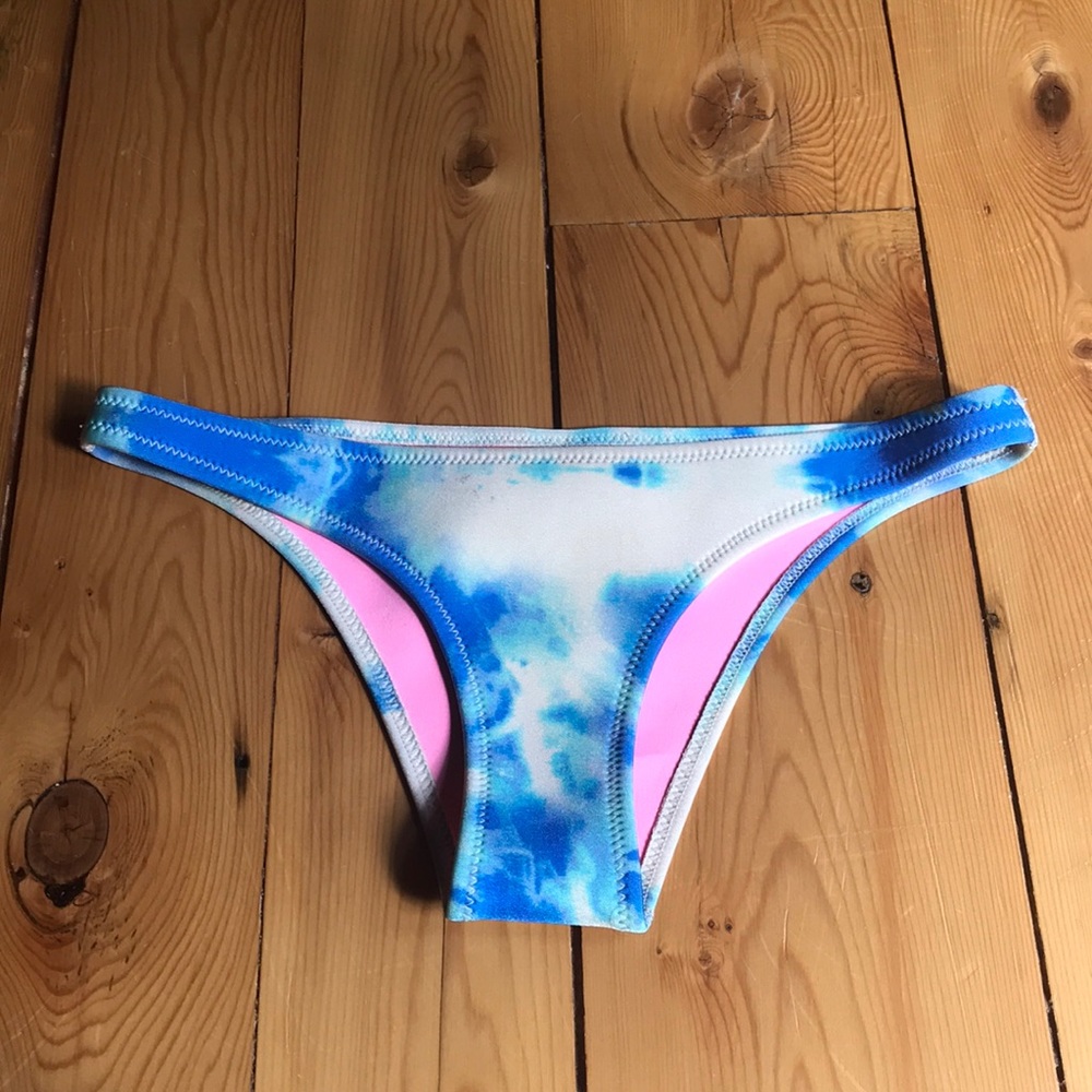 Triangl Swimwear Blue and Pink Bikini Bottom
